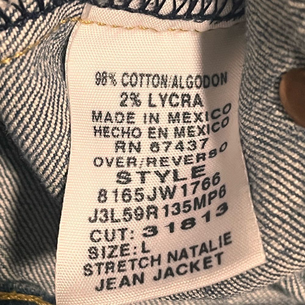 Ralph Lauren Women’s Jean Jacket Stretch Natalie Large - Picture 10 of 10